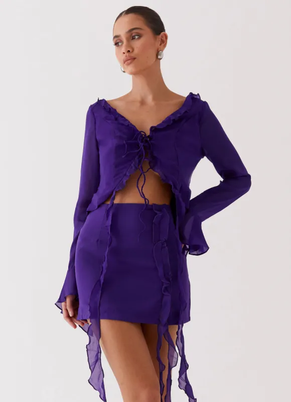 My Favourite Part Mini Skirt - Violet sold by Peppermayo