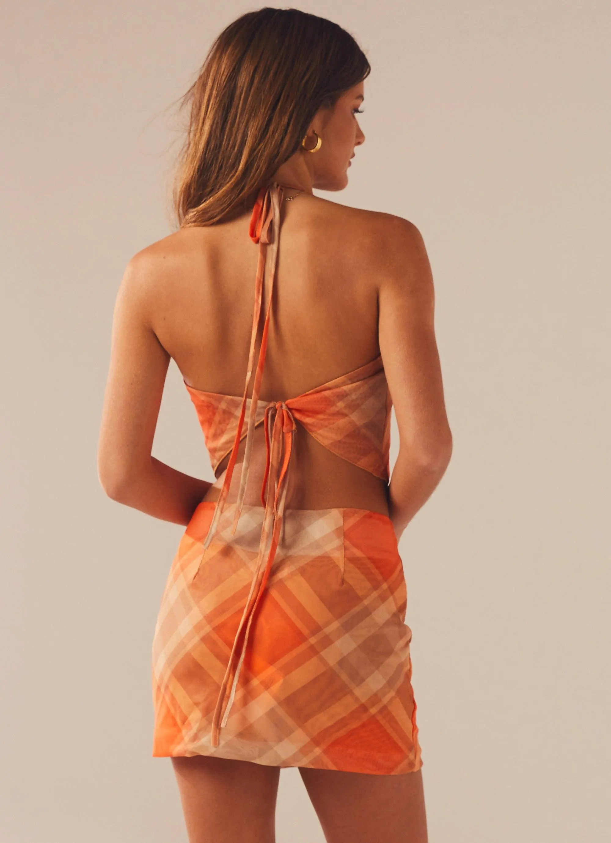 Sunset Feel Scarf Tie Top - Saffron sold by Peppermayo product image thumbnail 4