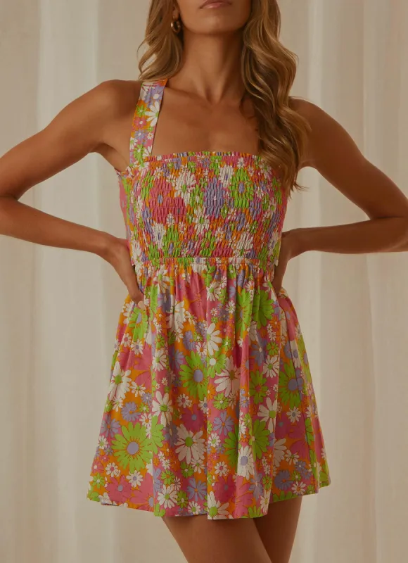 European Towns Mini Dress - 70s Floral made by Peppermayo