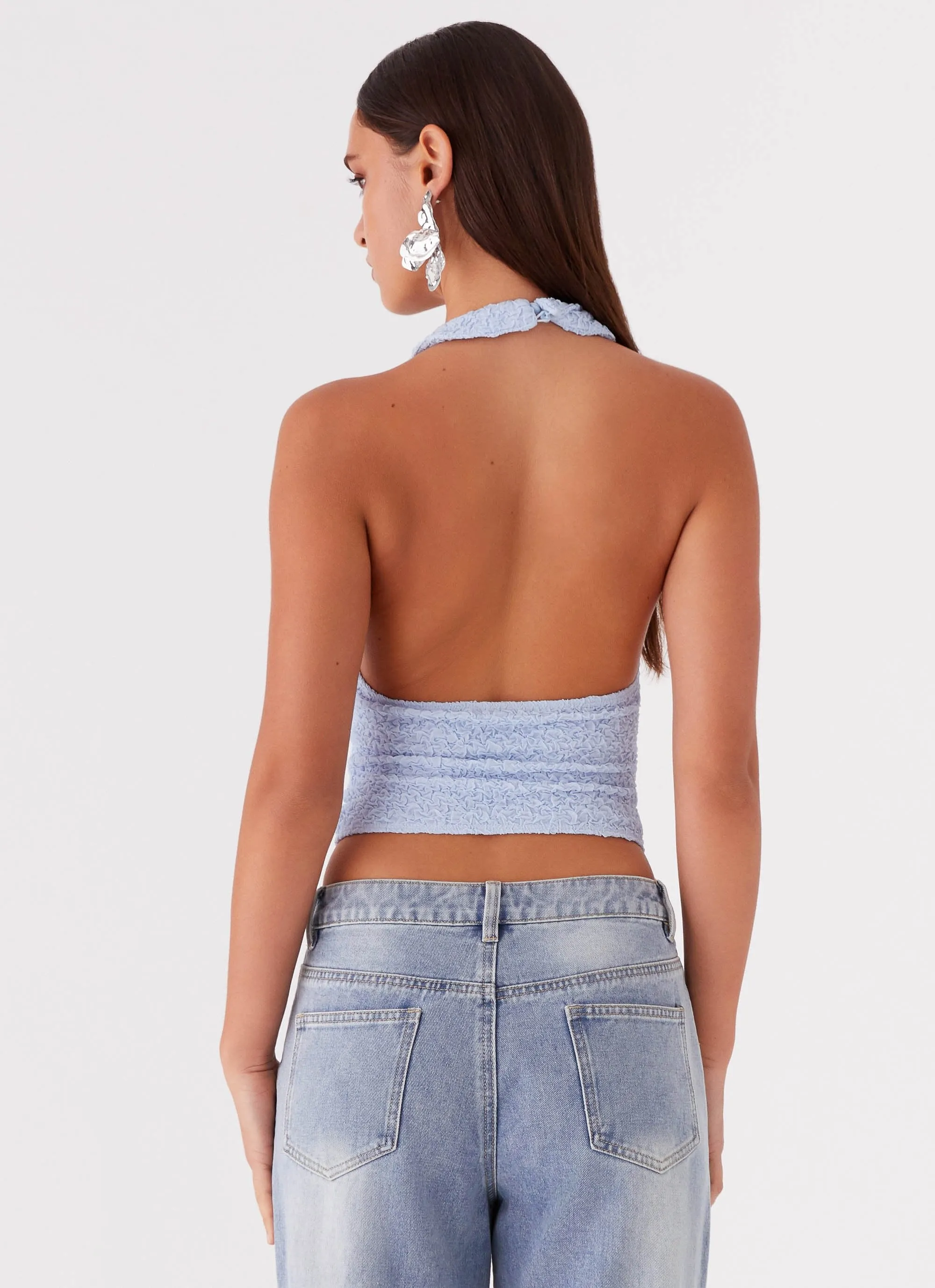 Rhemmy Halterneck Top - Blue sold by Peppermayo product image thumbnail 4