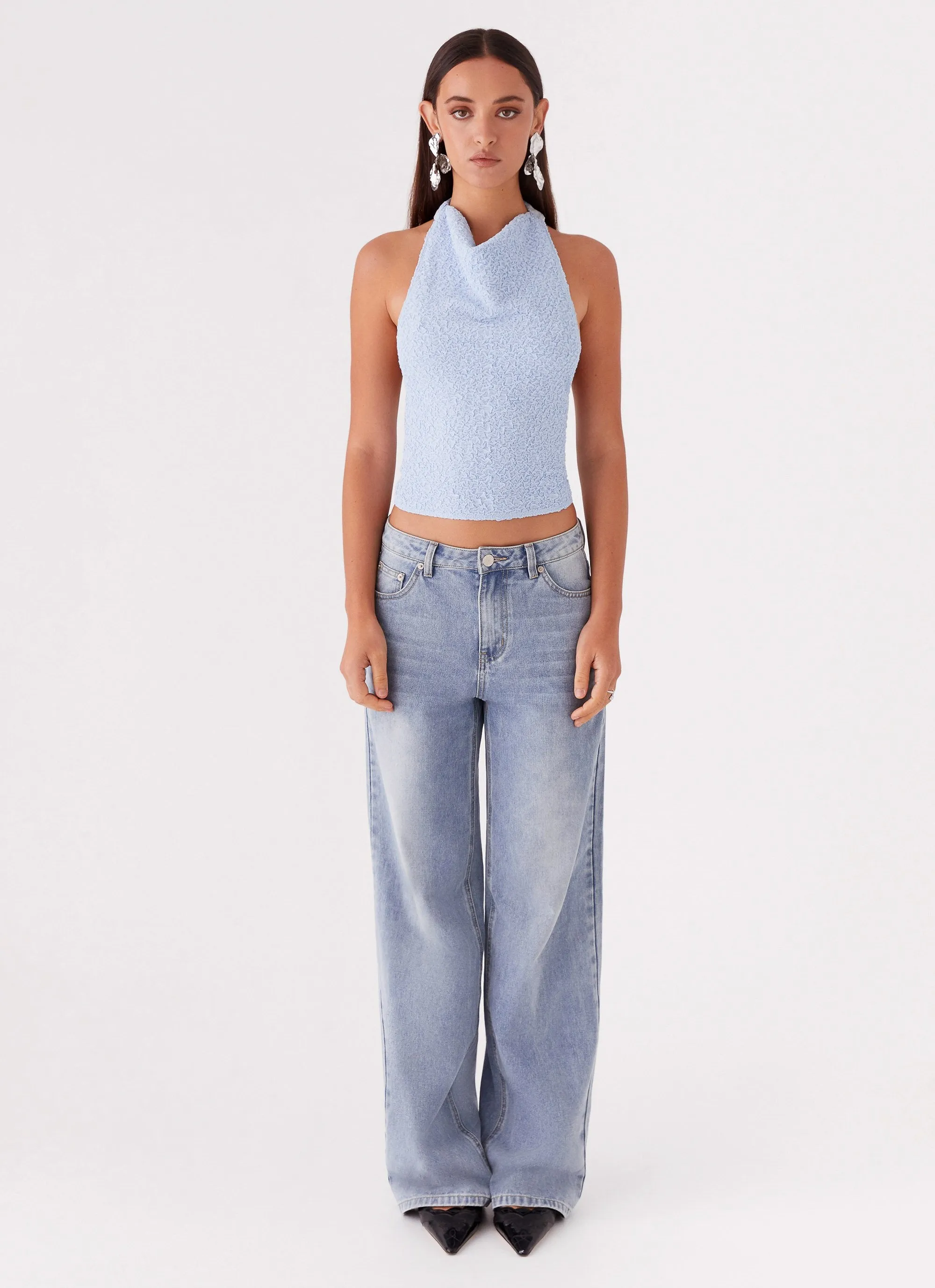 Rhemmy Halterneck Top - Blue sold by Peppermayo product image thumbnail 2