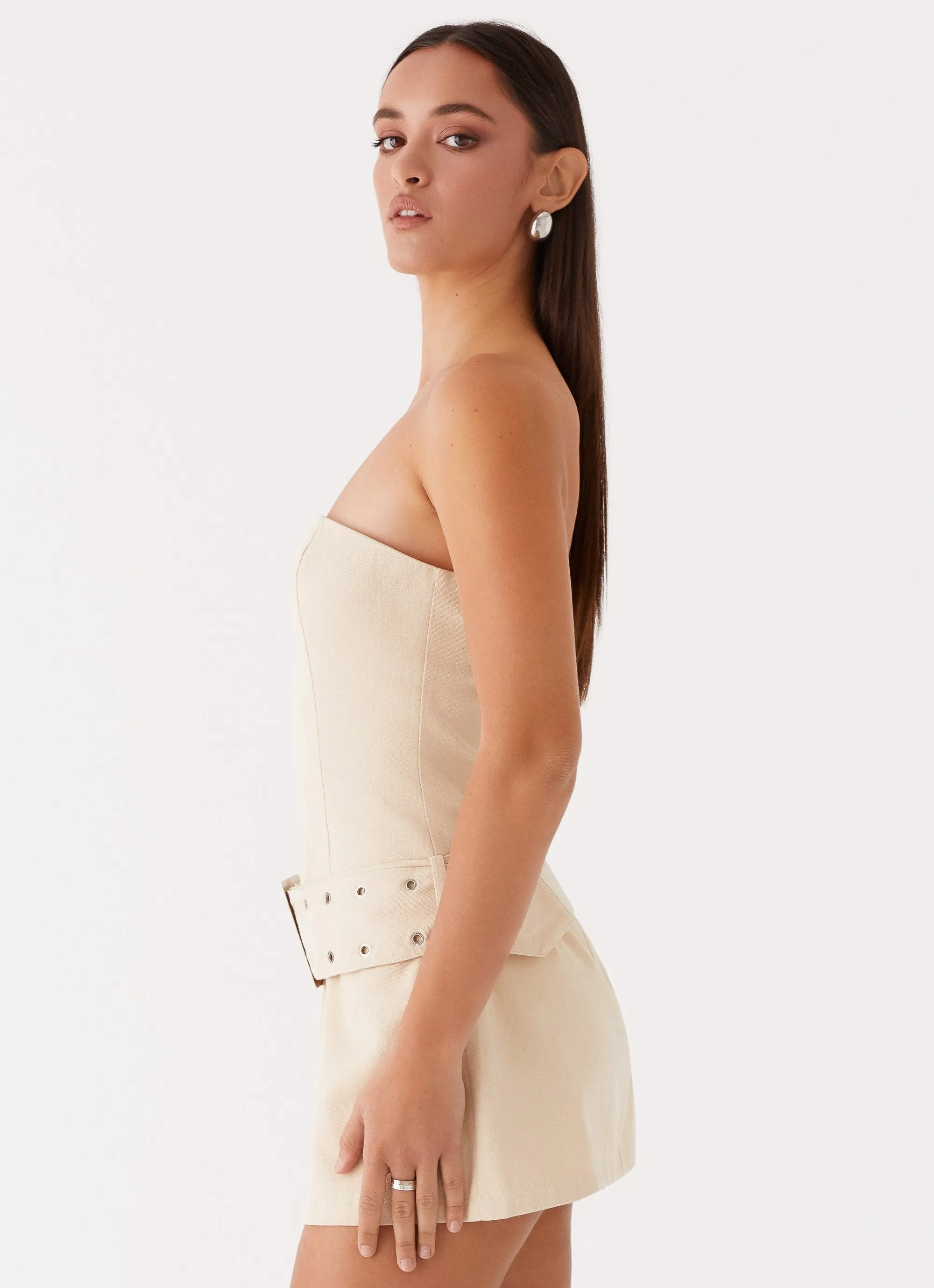 All For You Strapless Mini Dress - Ivory sold by Peppermayo product image thumbnail 3