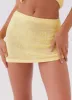 Capri Glow Knit Mini Skirt - Canary sold by Peppermayo