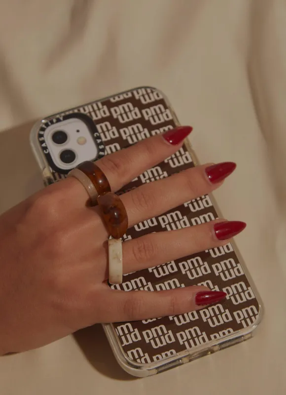 Sweet Emotions Ring Set - Neutrals sold by Peppermayo