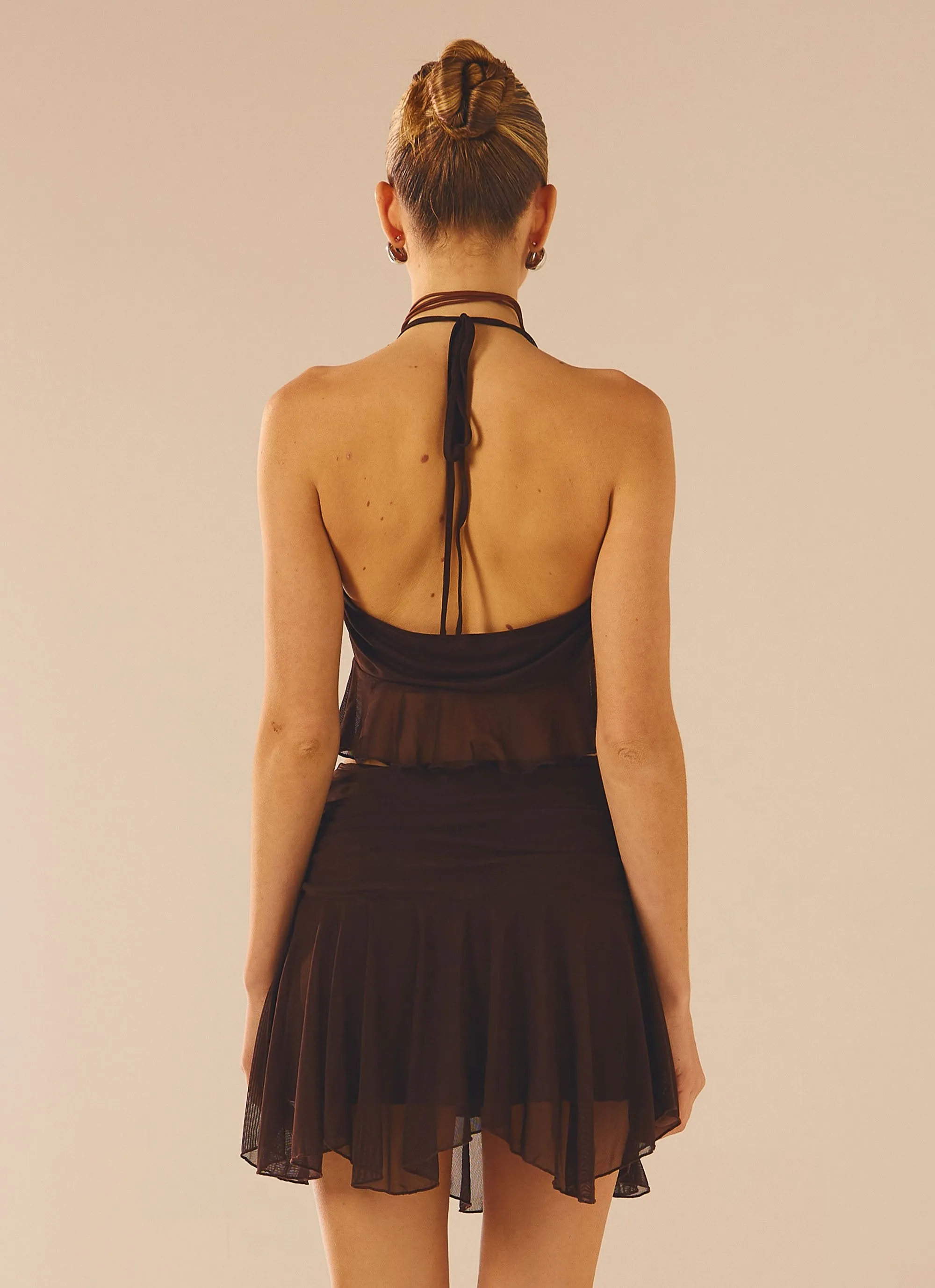 Adorn Halter Top - Dark Mocha sold by Peppermayo product image thumbnail 4