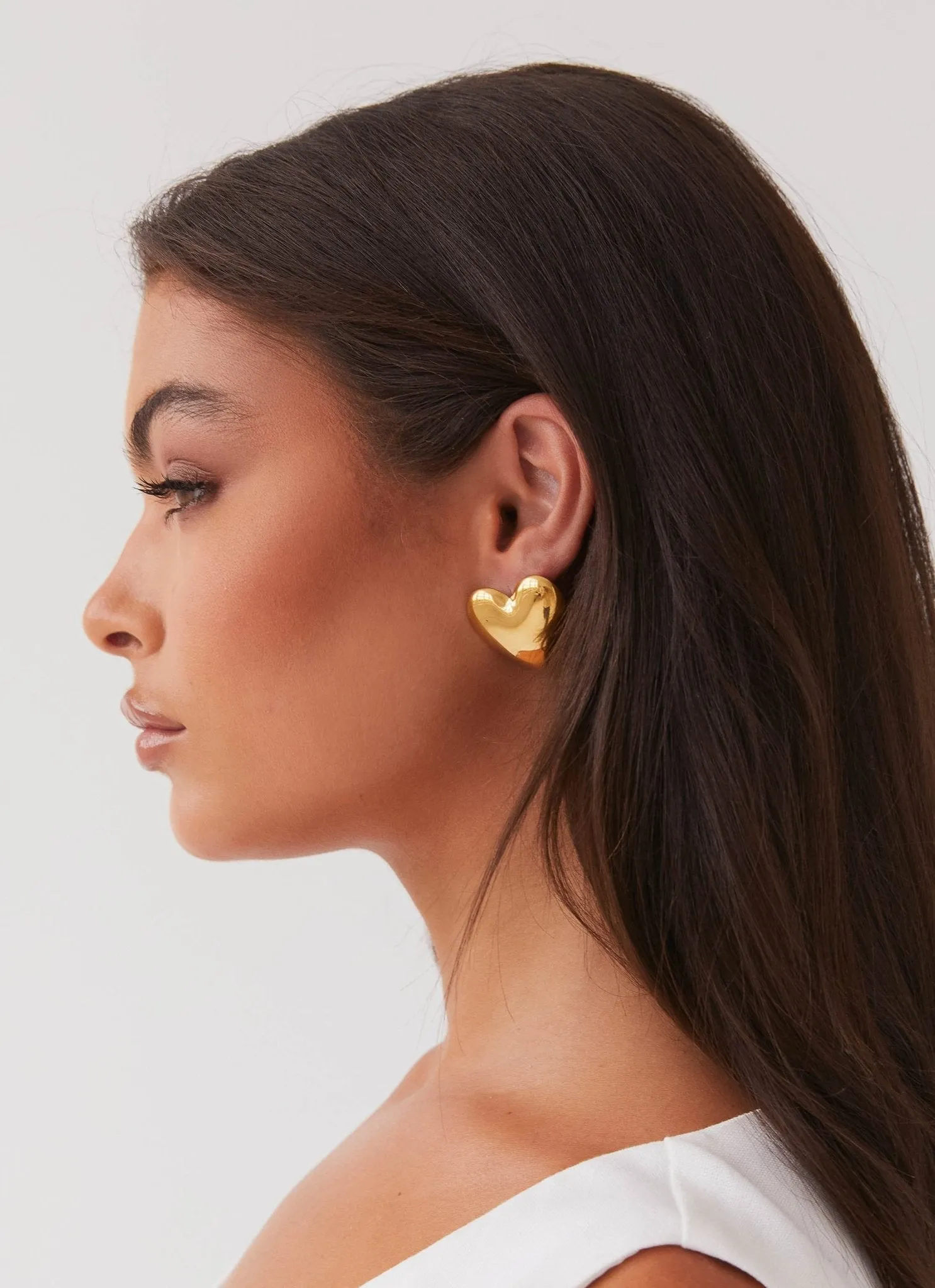Alexa Heart Earrings - Gold sold by Peppermayo product image thumbnail 3