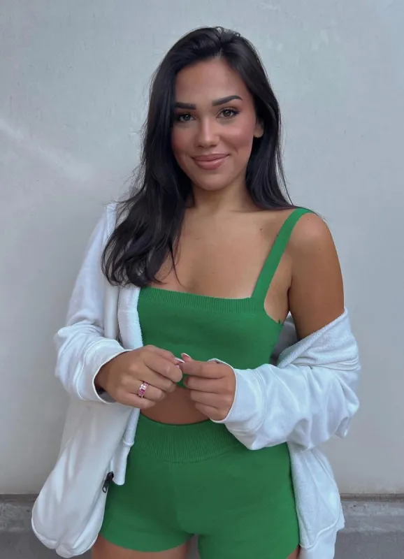 Remix It Knit Crop - Jade Green sold by Peppermayo