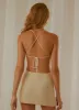 Cancun Crochet Halter Top - Coconut sold by Peppermayo