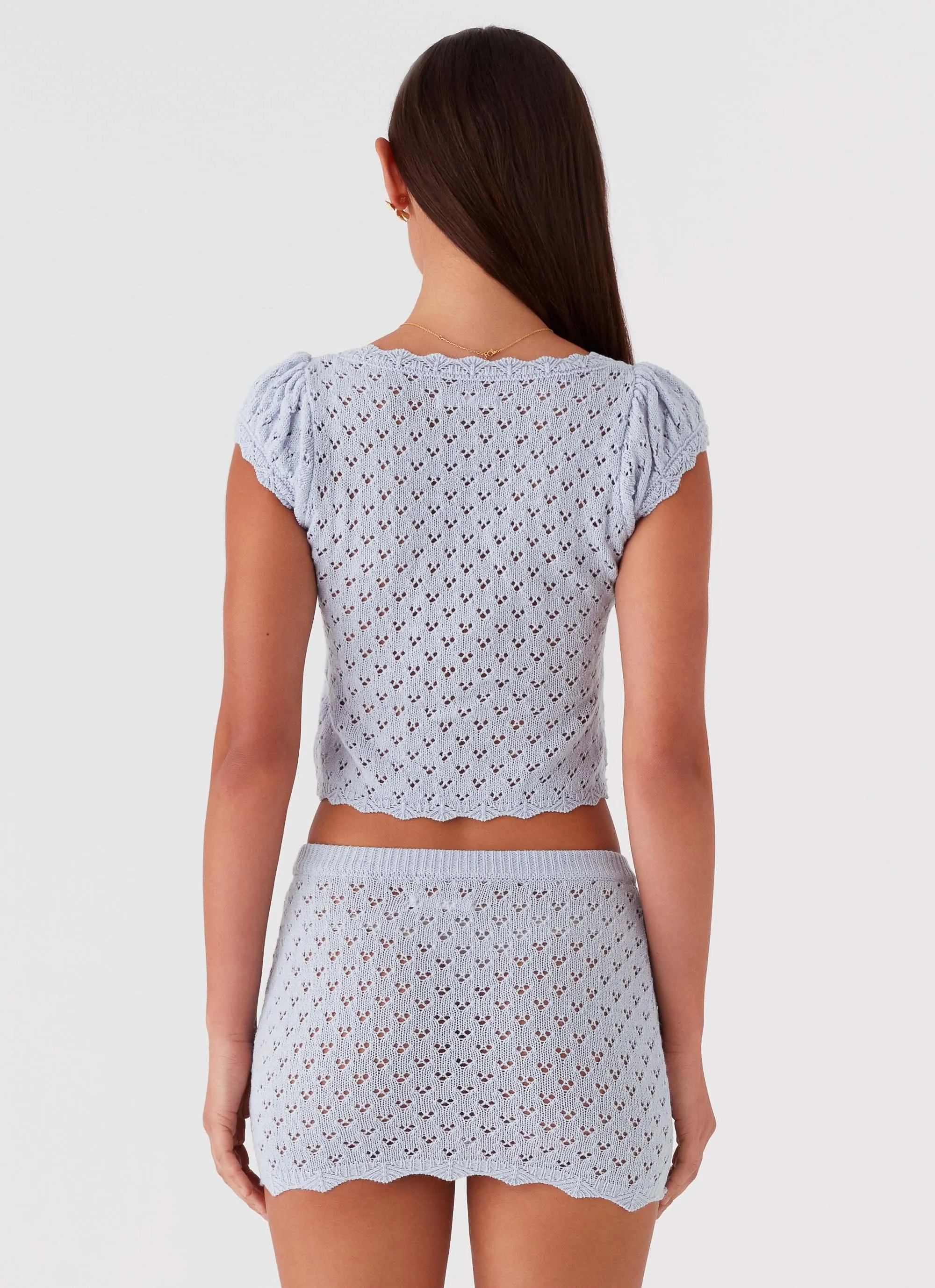 Blue Bird Knit Top - Blue Dusk sold by Peppermayo product image thumbnail 5