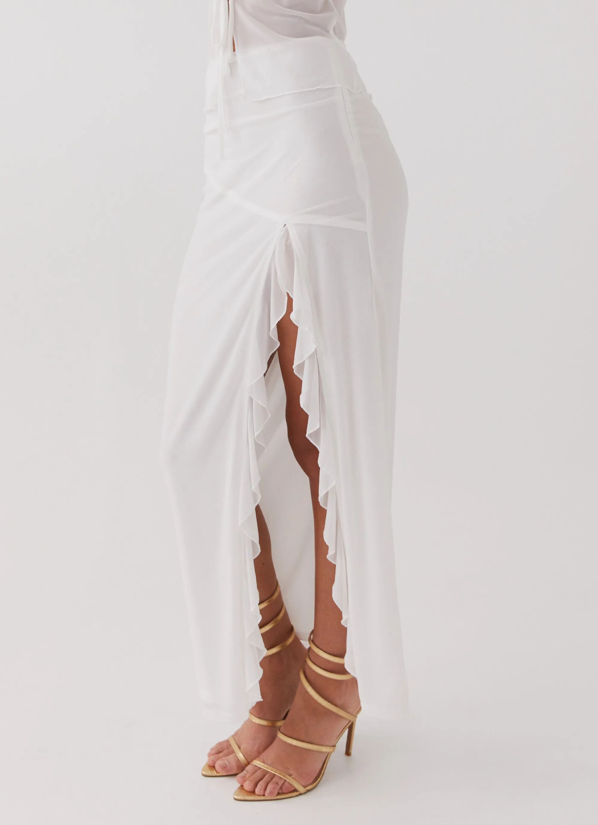 Bittersweet Mesh Maxi Skirt - Snow sold by Peppermayo product image thumbnail 3