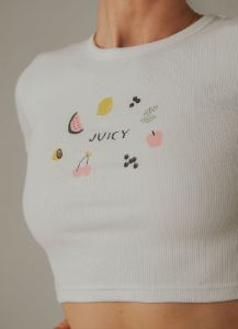 Juicy Baby Tee - White sold by Peppermayo