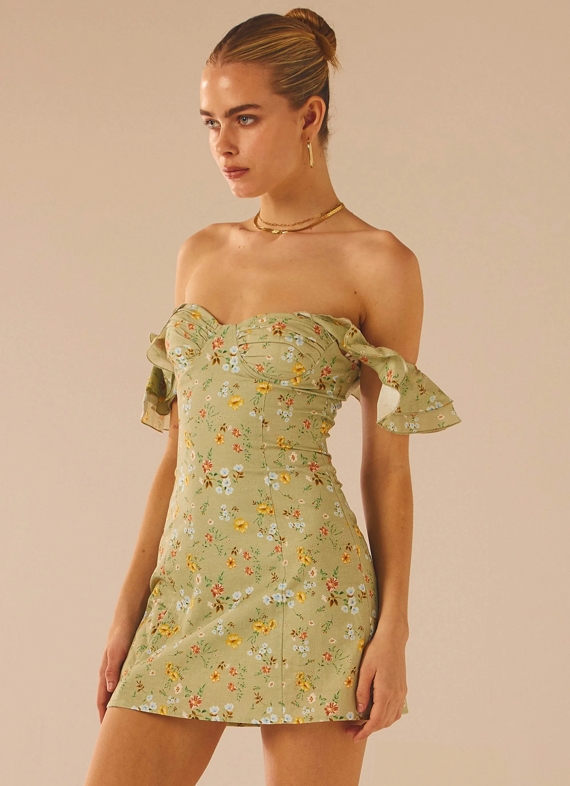 The Chateau Mini Dress - Sage Floral sold by Peppermayo product image thumbnail 5
