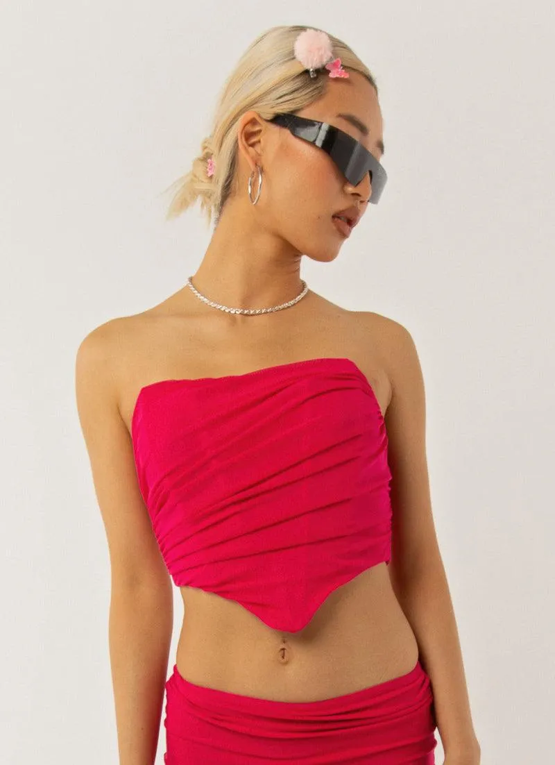 Zenni Bustier Top - Magenta sold by Peppermayo