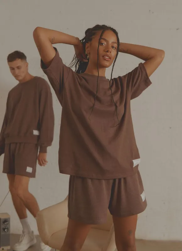 The Essential Tee - Chocolate sold by Peppermayo