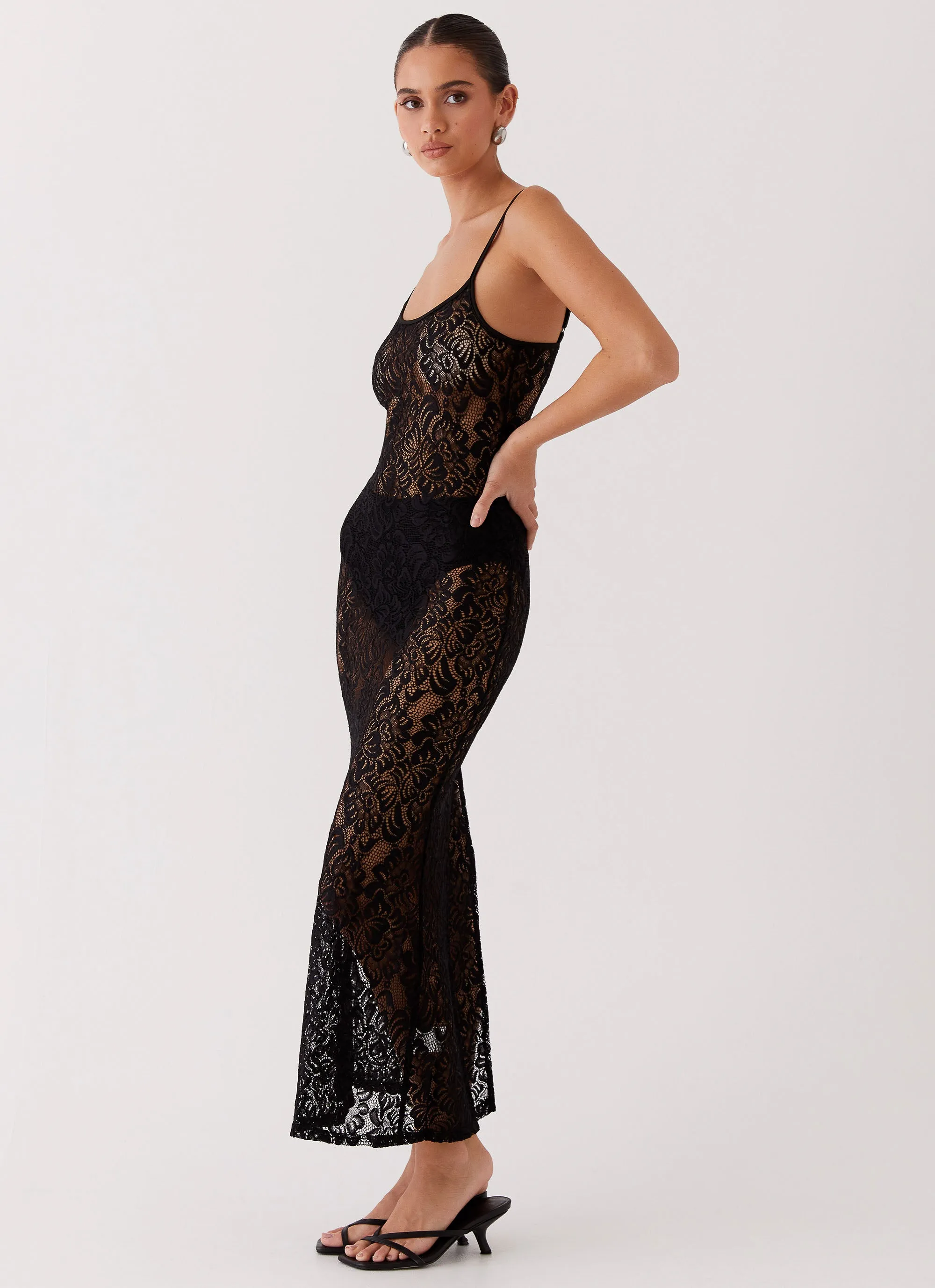 Leona Lace Maxi Dress - Black sold by Peppermayo product image thumbnail 4