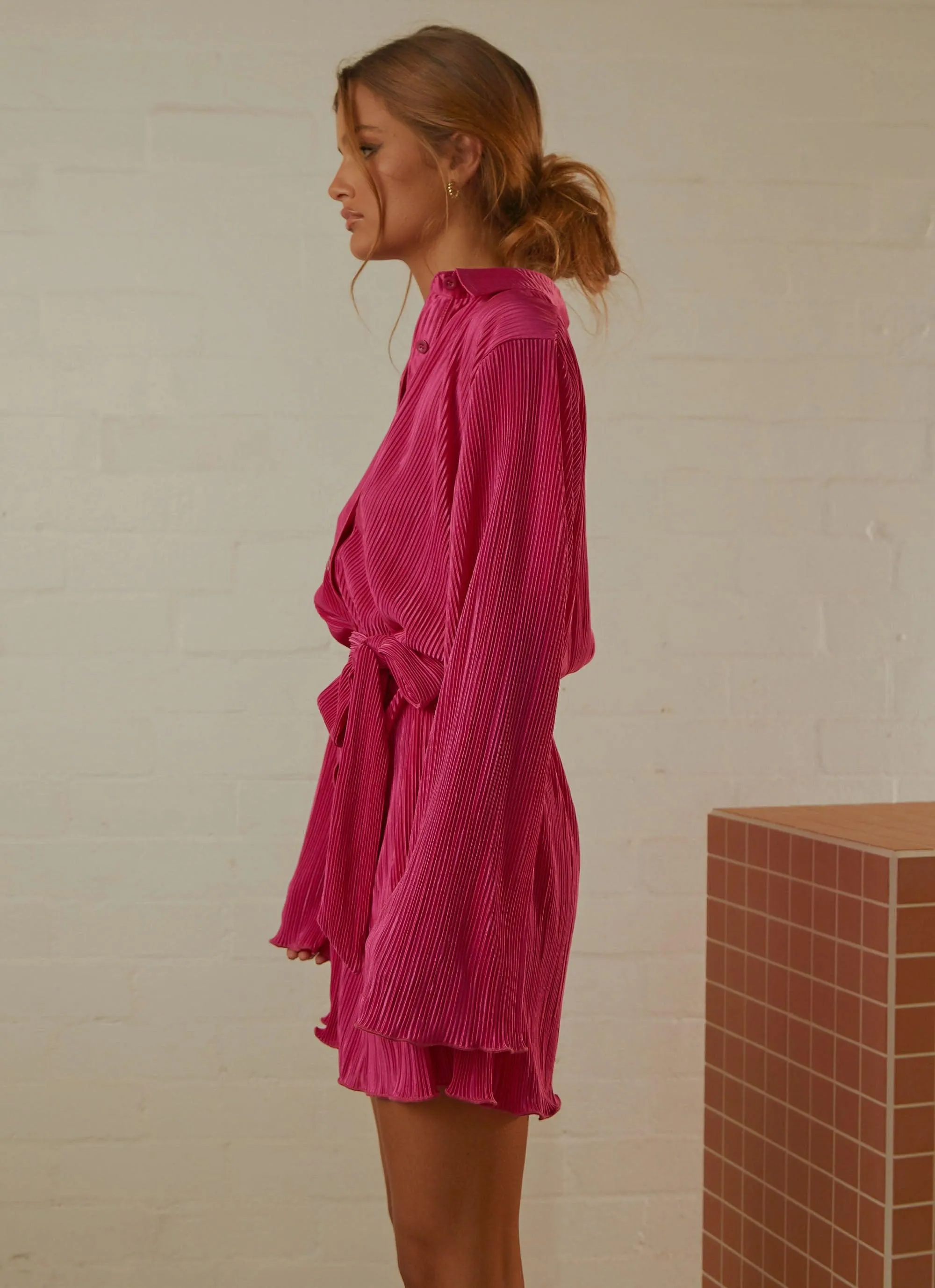 Soho Chic Shirt Dress - Magenta sold by Peppermayo product image thumbnail 5