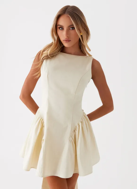 Invited Mini Dress - Ivory sold by Peppermayo