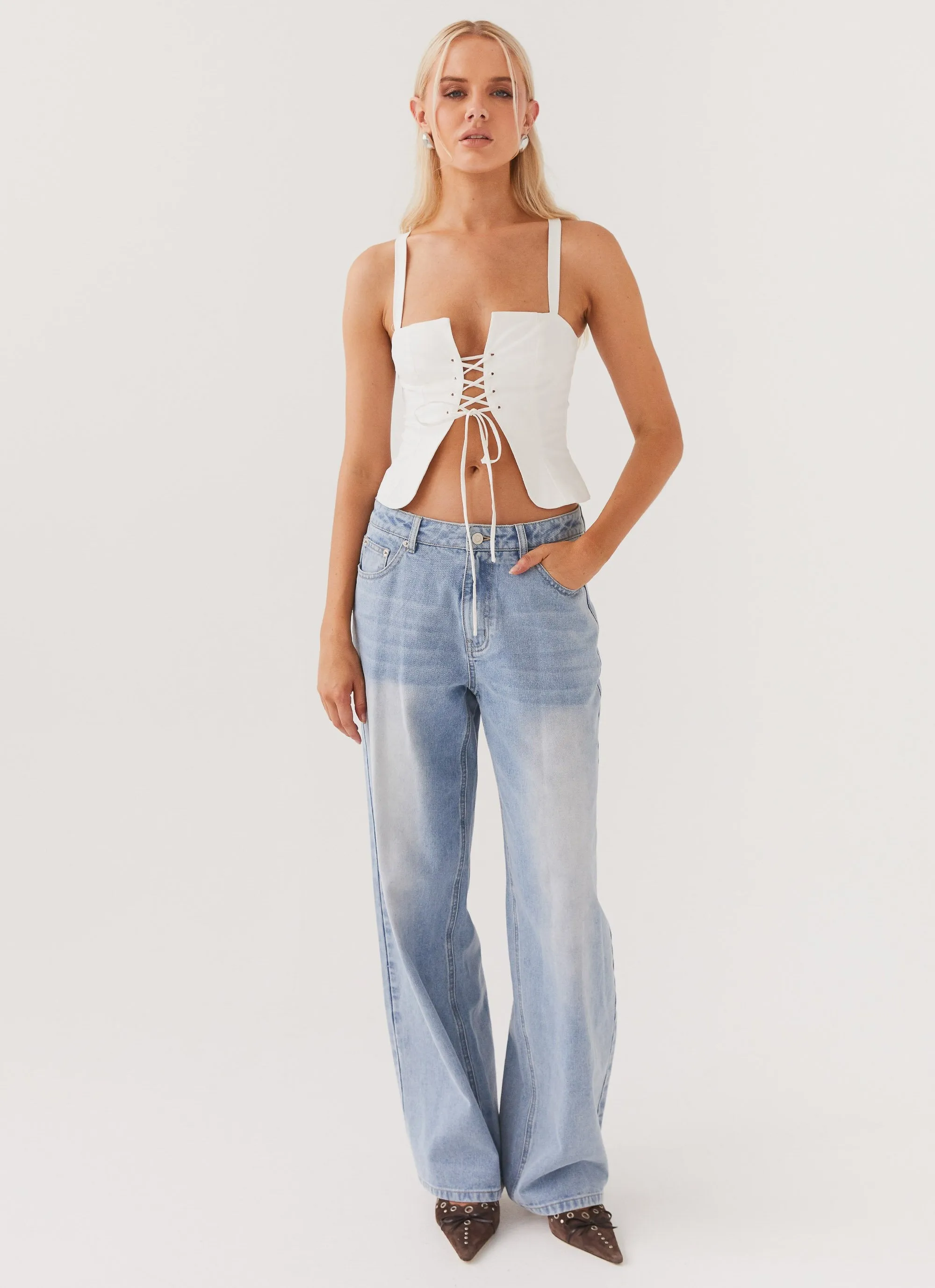 Hopeful Hearts Bustier Top - White sold by Peppermayo product image thumbnail 3