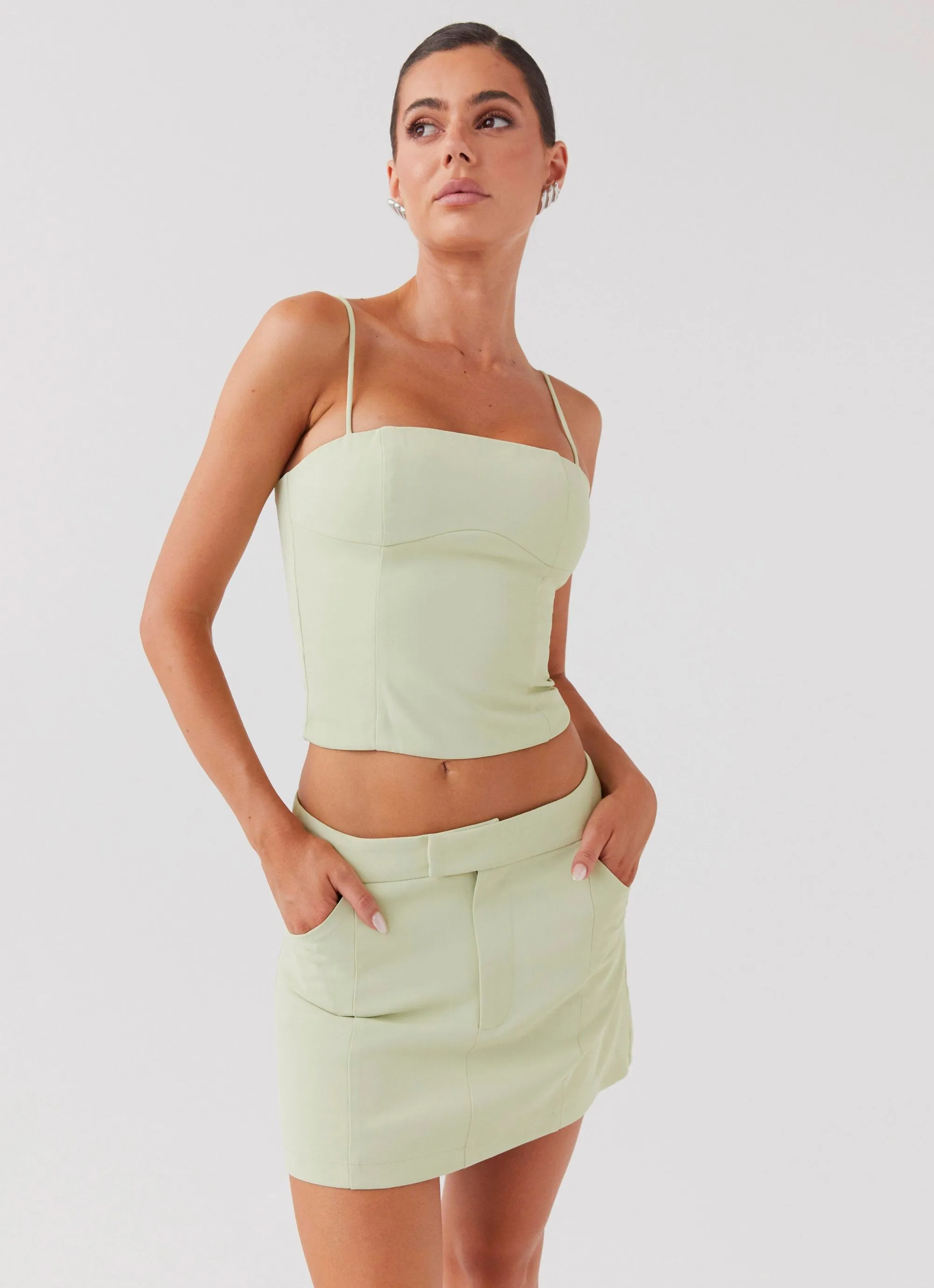 Eliana Suit Mini Skirt - Green Zest sold by Peppermayo product image thumbnail 5