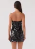 Midnight Magic Sequin Mini Dress - Black sold by Peppermayo