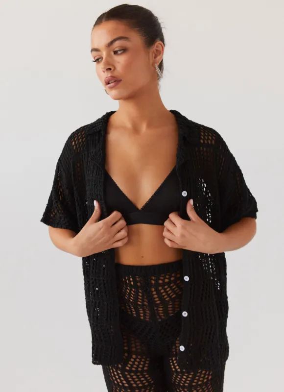 Aullie Mini Dress - Black sold by Peppermayo