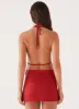 Sarah Mini Skirt - Ruby Red sold by Peppermayo