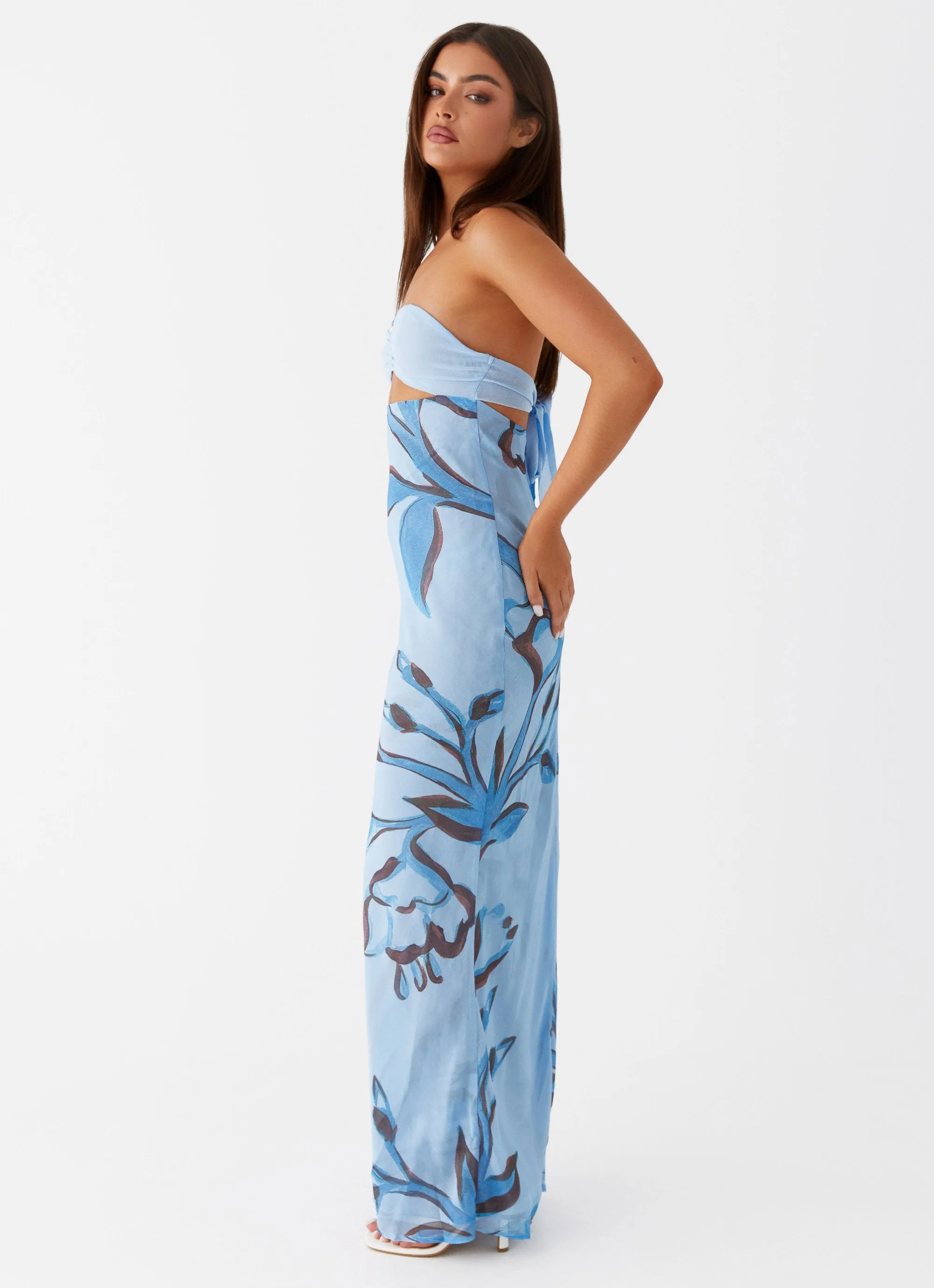 Tropicana Maxi Dress - Blue Floral sold by Peppermayo product image thumbnail 3