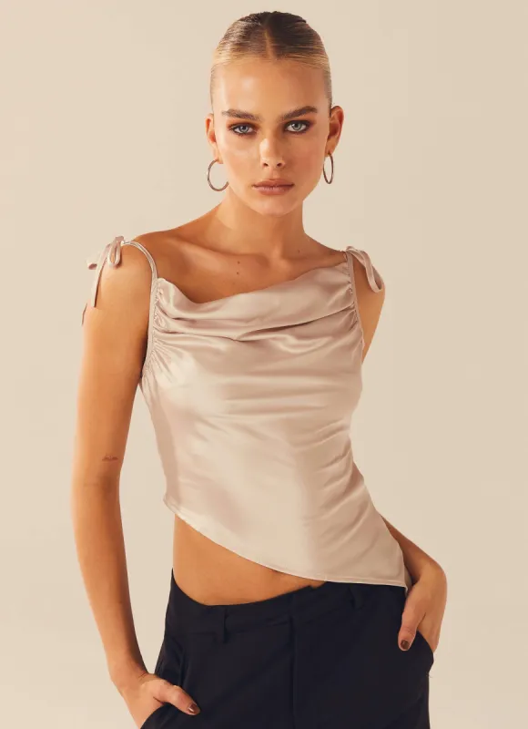 Take It Away Top - Champagne sold by Peppermayo