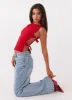 Cherish You Buckle Top - Red sold by Peppermayo