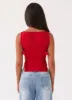 Cherish You Buckle Top - Red sold by Peppermayo