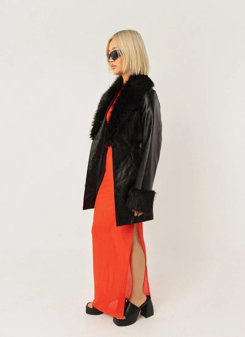 Cassie PU Jacket - Black sold by Peppermayo product image thumbnail 4