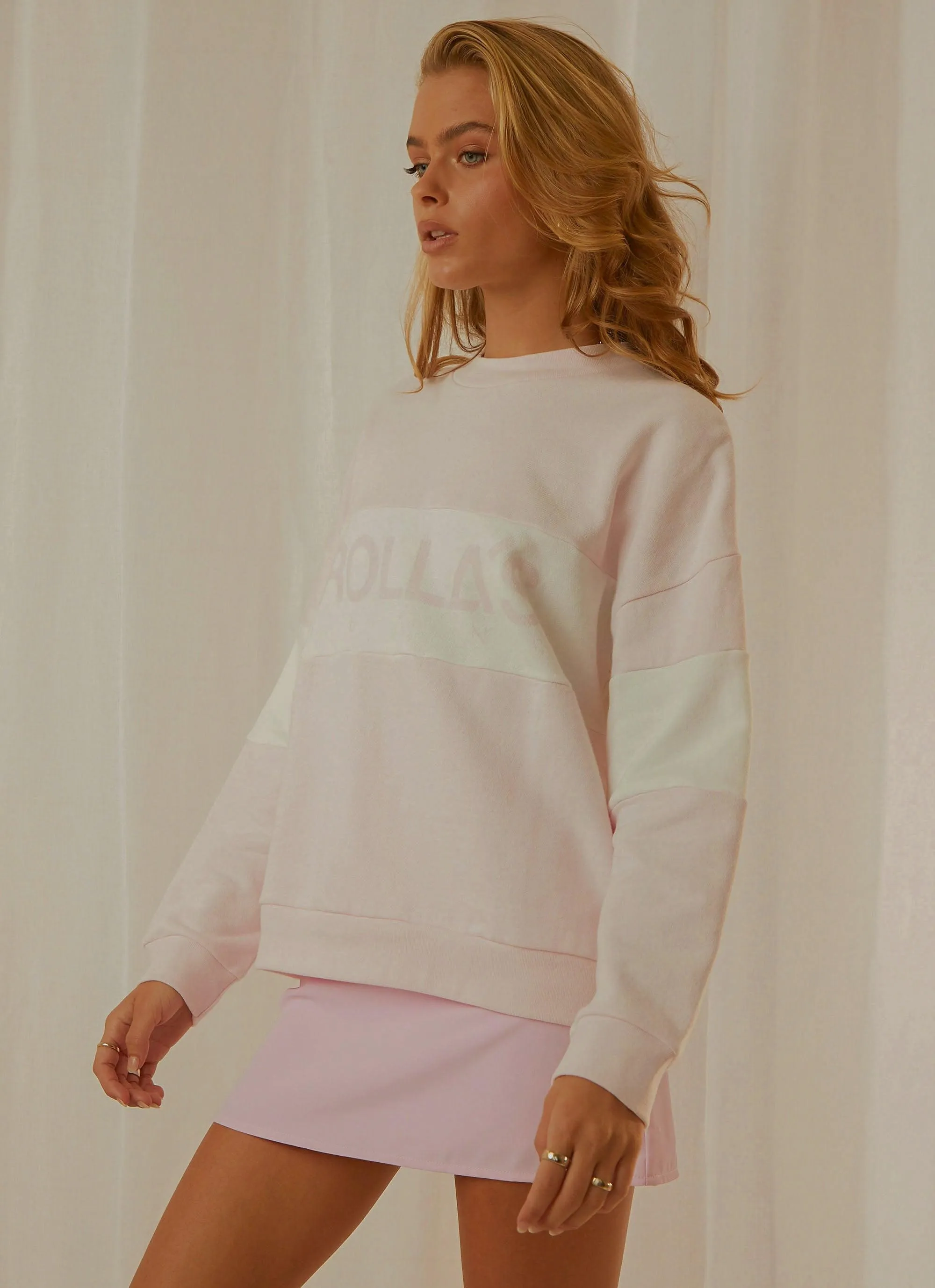 Split Logo Sweater - Pink sold by Peppermayo product image thumbnail 4