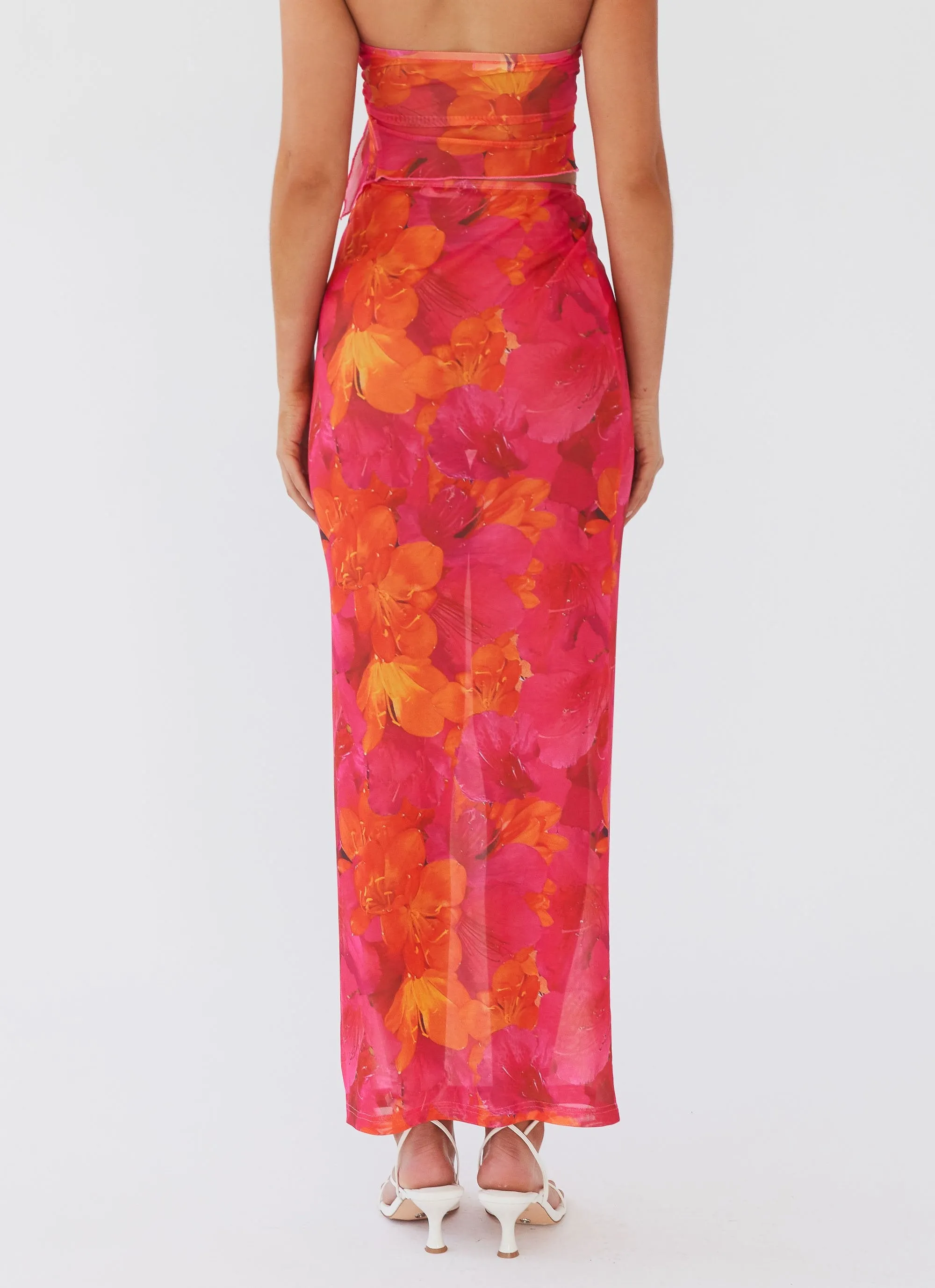 Rooftop Party Mesh Maxi Skirt - Floral Sun sold by Peppermayo product image thumbnail 3