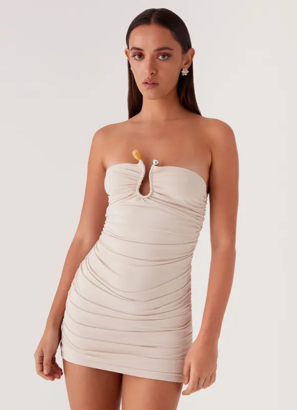 Rudy Mini Dress - Ivory sold by Peppermayo