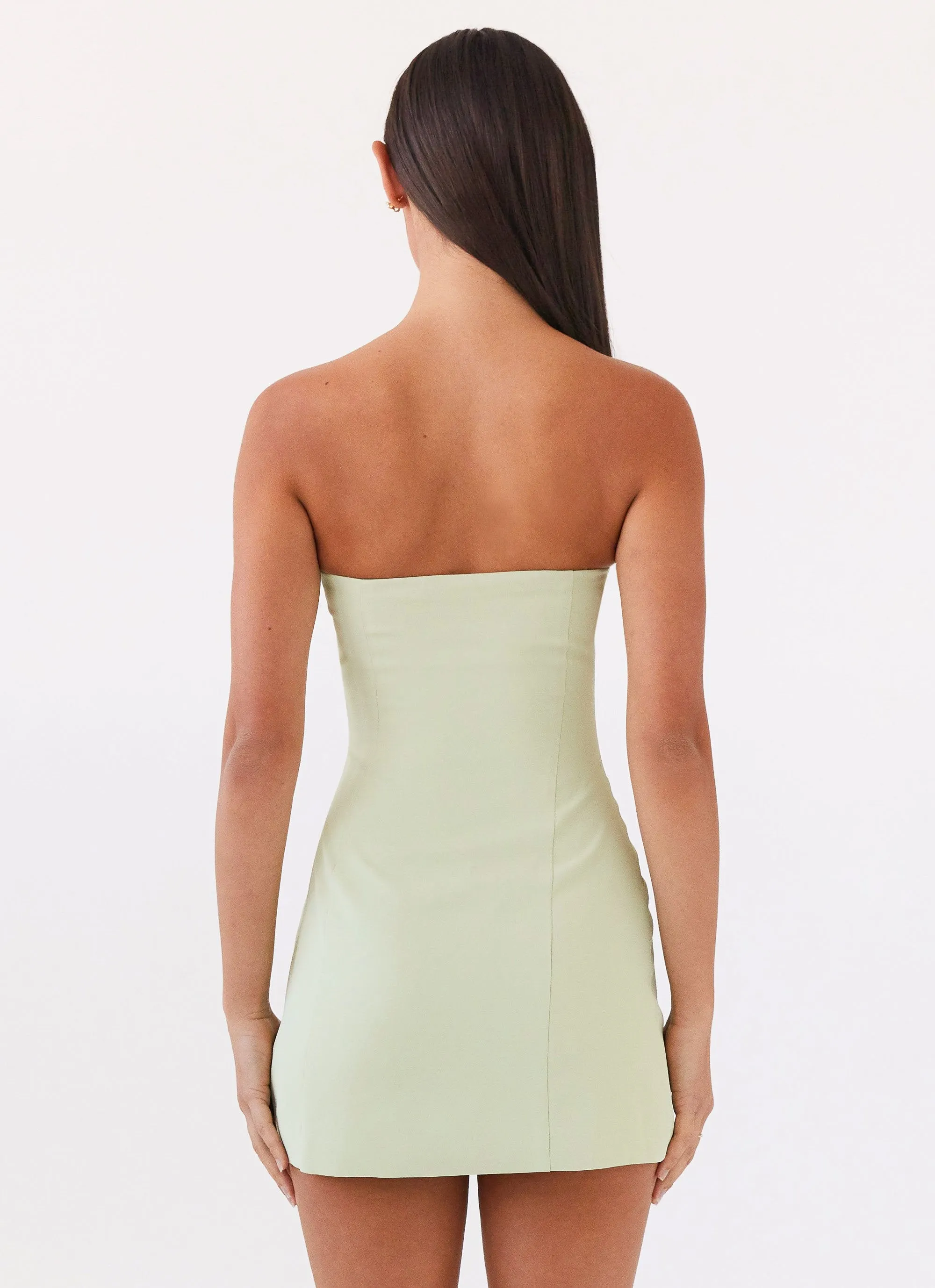 Ayanna Strapless Mini Dress - Green Zest sold by Peppermayo product image thumbnail 4