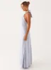 Golden Child Linen Maxi Dress - Blue sold by Peppermayo