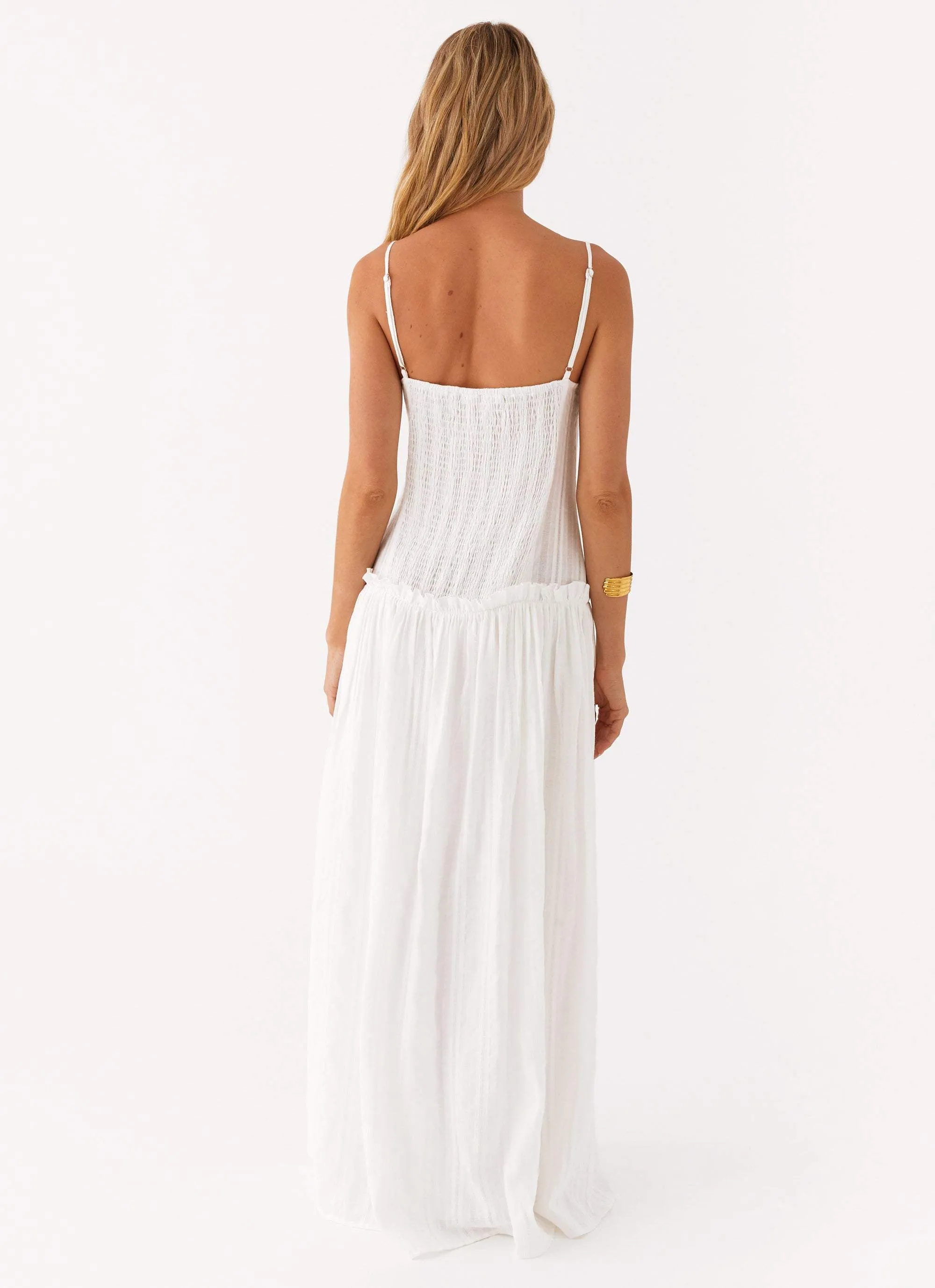 Jacinda Drop Waist Maxi Dress - Ivory sold by Peppermayo product image thumbnail 4