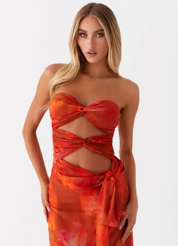 Sunlight Cascade Top - Amber sold by Peppermayo