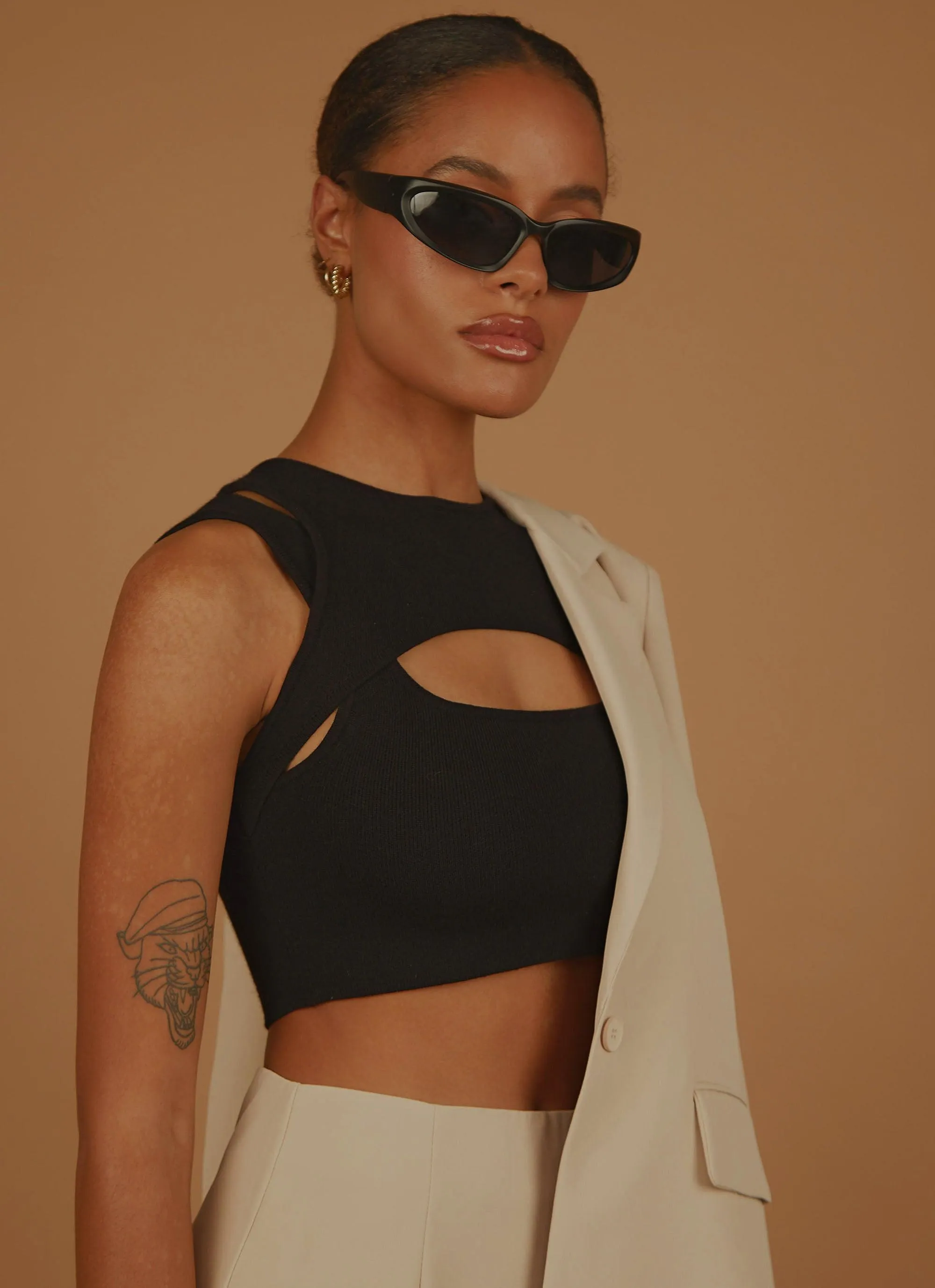 Gigi Girl Knit Crop - Black sold by Peppermayo product image thumbnail 2