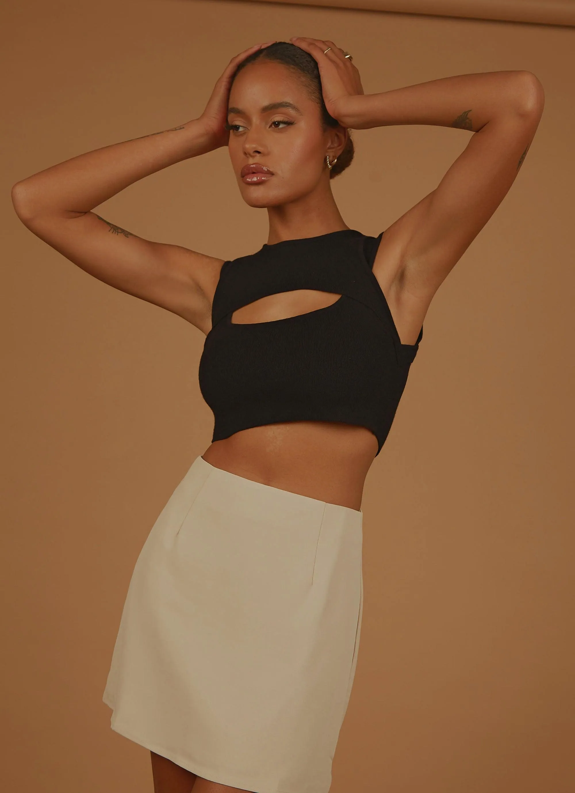 Gigi Girl Knit Crop - Black sold by Peppermayo
