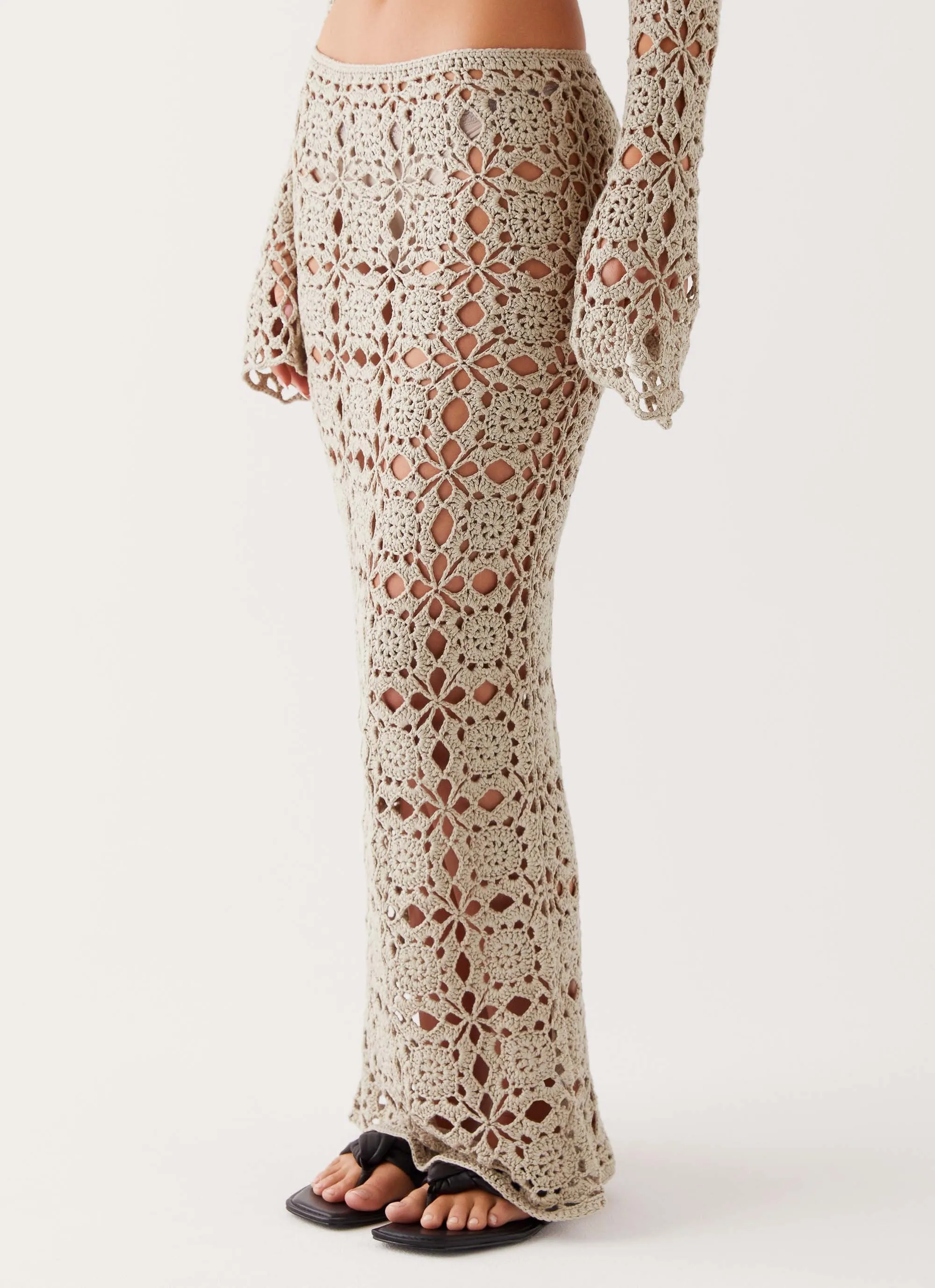 Sorrentino Crochet Maxi Skirt - Sage sold by Peppermayo product image thumbnail 3