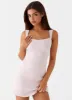 Odette Satin Mini Dress - Pink sold by Peppermayo