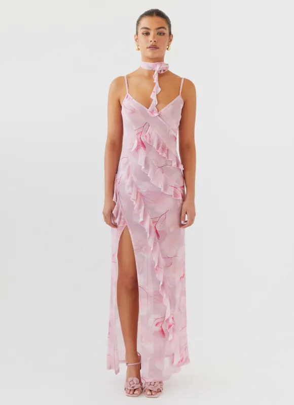 New Romantics Mesh Maxi Dress - Soft Pink sold by Peppermayo