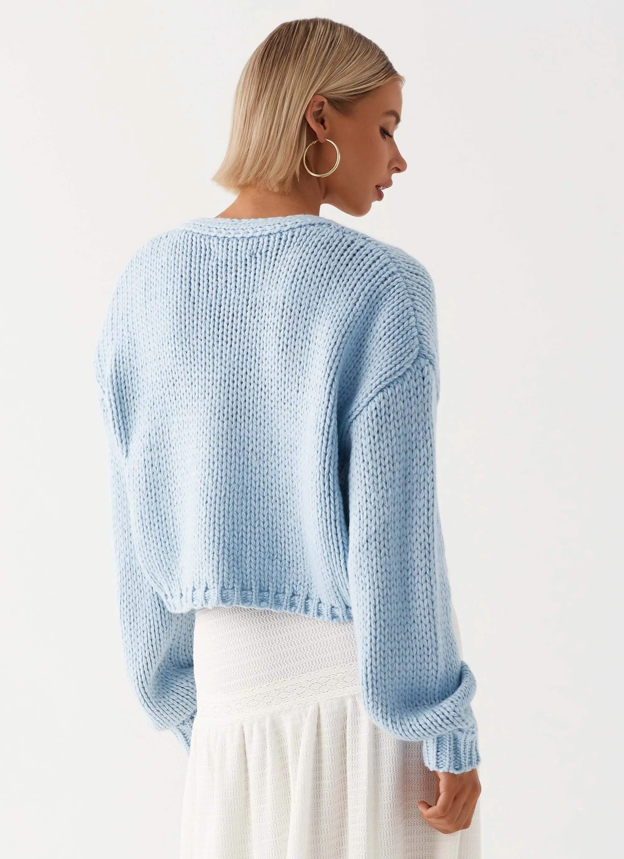 Jasleen Knit Cardigan - Blue sold by Peppermayo product image thumbnail 4