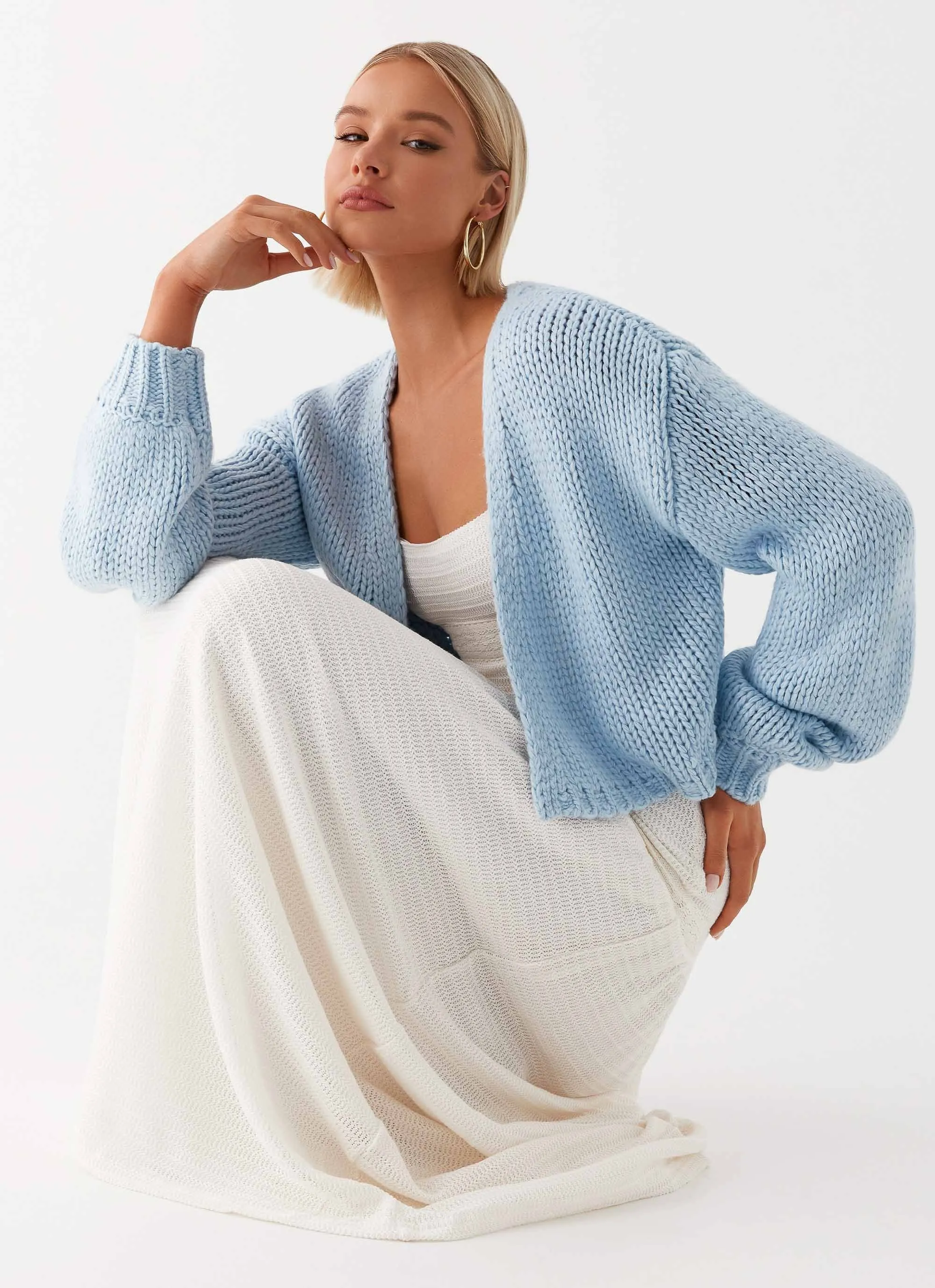 Jasleen Knit Cardigan - Blue sold by Peppermayo product image thumbnail 5