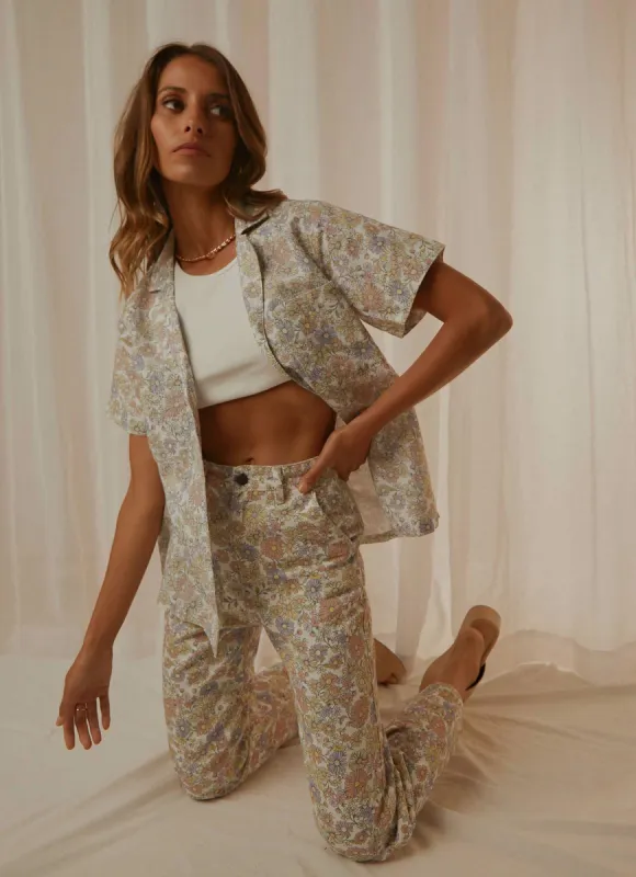 Safari Shirt - Flower Power sold by Peppermayo