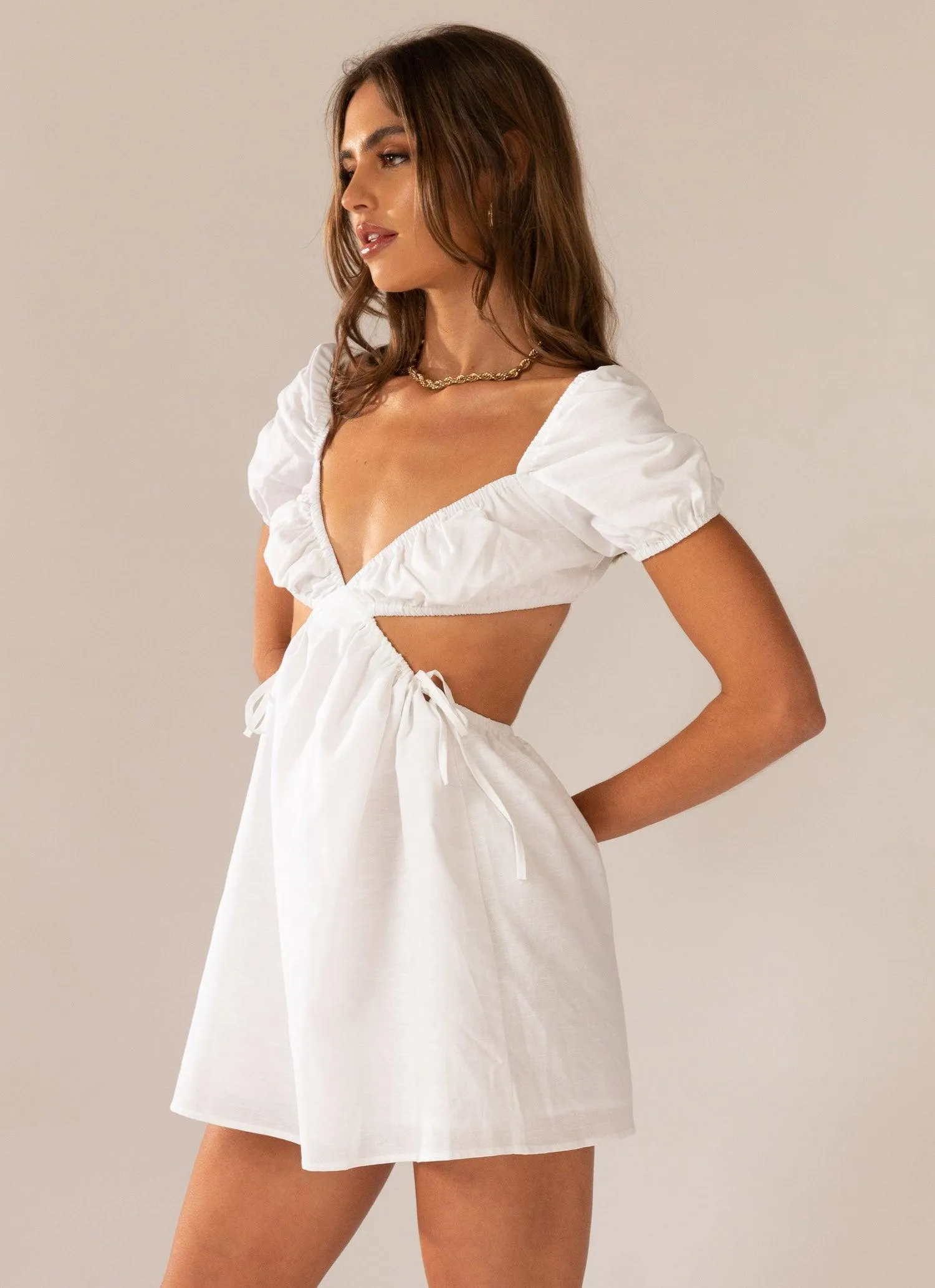 Across The Tides Mini Dress - Pure White sold by Peppermayo product image thumbnail 2