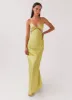 Raylie Cut Out Maxi Dress - Chartreuse sold by Peppermayo