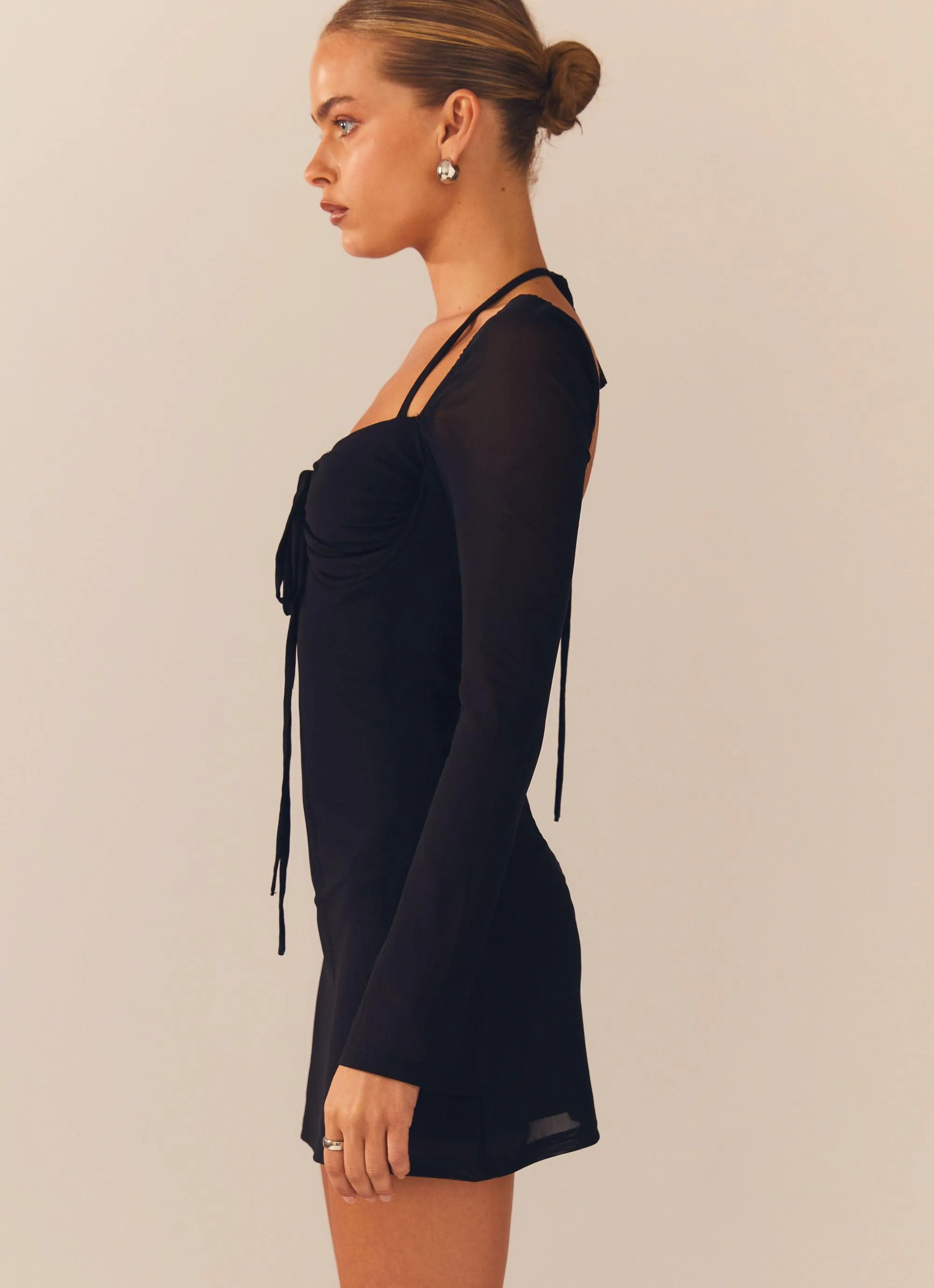 Make A Move Mesh Mini Dress - Black sold by Peppermayo product image thumbnail 2