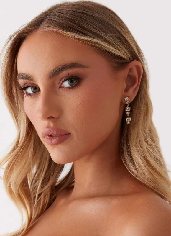 Speed Of Light Earrings - Gold sold by Peppermayo